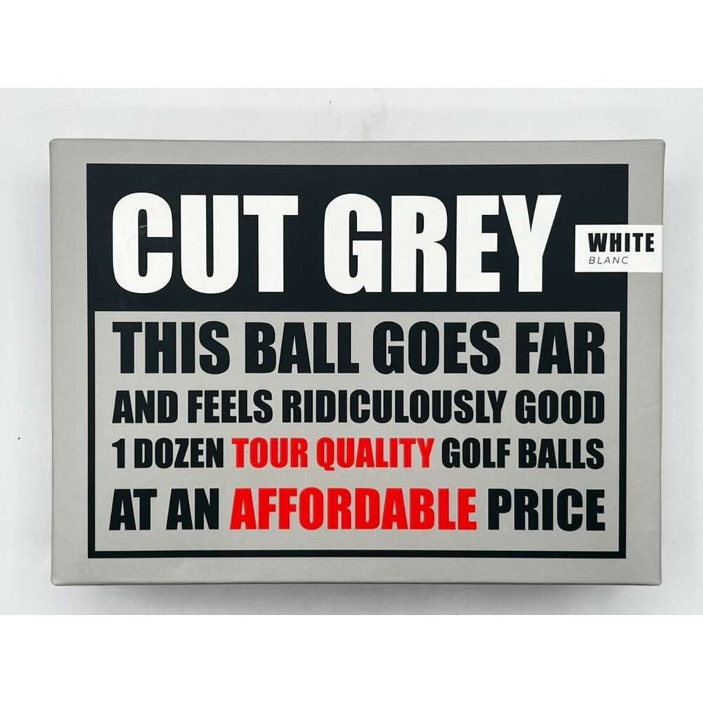 Cut Gray USGA Conforming Tour-Quality Pro Golf Balls White 1 Dozen Balls NEW